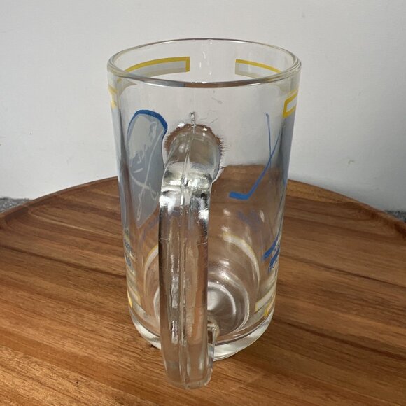 1980s Buffalo Sabres Beer Stein Original Logo National Hockey League Glass Mug - Picture 3 of 13